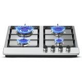 NIKAI | 4 Burner Gas Hob Silver | NGH3005N