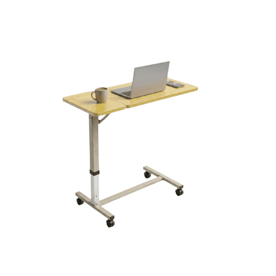 Overbed Table Adjustable Laptop Desk with Wheels for Hospital Bed Home Use and Bedroom Comfort | MA337-07