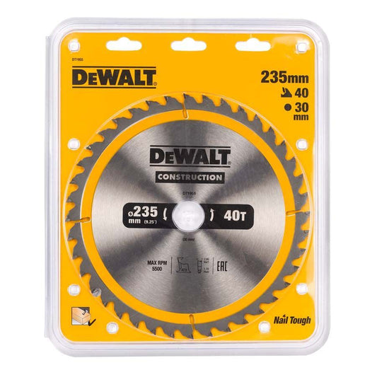 DEWALT | Circular Saw Blade Dia 235 Bore 30 Atb 10Deg 40T | DT1955-QZ