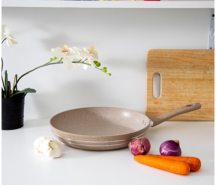 ROYALFORD | 22cm Marble Coated Smart Fry Pan Beige | RF9462BGE