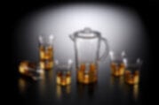 VAGUE | Acrylic Jug Set with 6 Cups Gold | 02-1017G