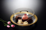 VAGUE | Acrylic Cake Box Round Golden M | 02-167G
