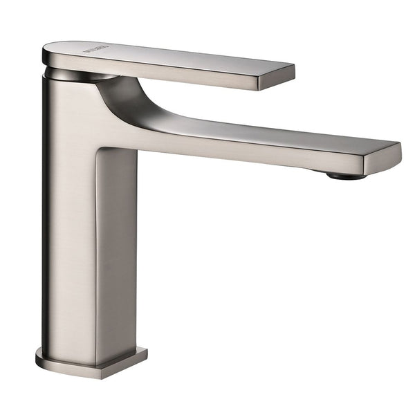 MILANO |  Luxe Mila Basin Mixer With Pop Up Waste Brush Nickel Made In China | 140100200763
