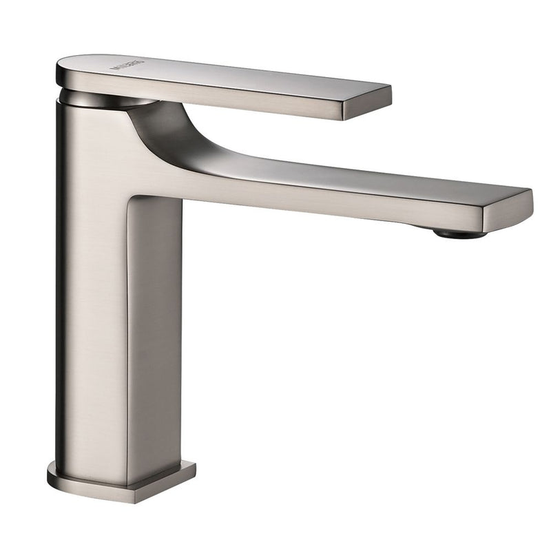 MILANO |  Luxe Mila Basin Mixer With Pop Up Waste Brush Nickel Made In China | 140100200763