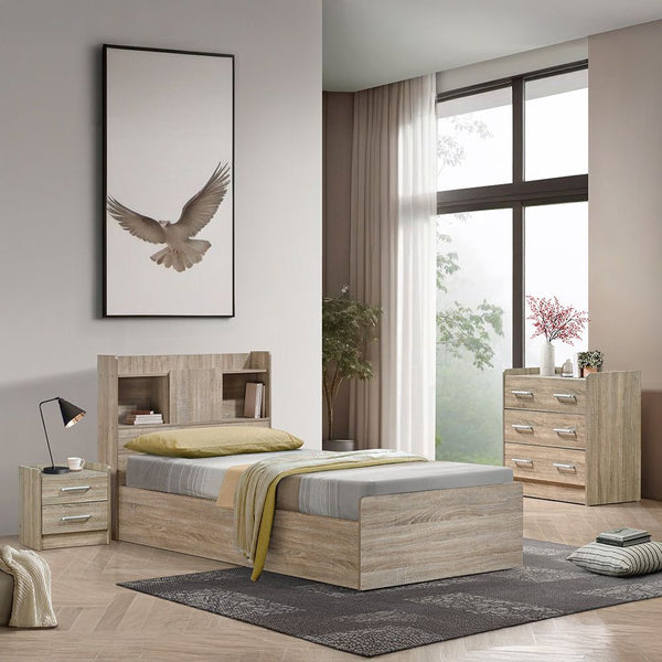DANUBE | Supreme 120x200 Young Bedroom Set French Sonoma Oak | 810201300051-1