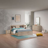 DANUBE | Supreme 180x200 King Bedroom Set French Sonoma Oak | 810100100721-1