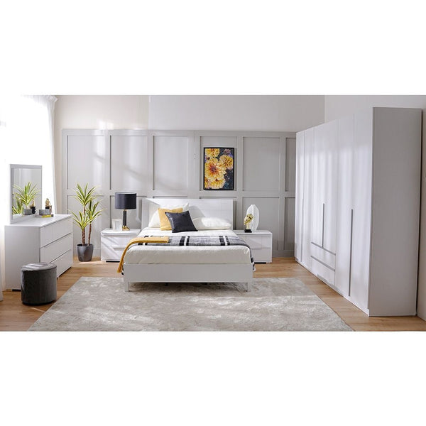 DANUBE | Brooklyn 180x200 King Bedroom Set White | 810100100312-1