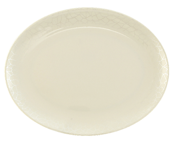 ROYALFORD | 16" Melamine Ware Oval Plate White Pearl | RF4495