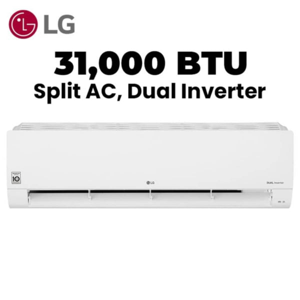 LG | 3 Ton Split Air Conditioner 31,000BTU Dual Inverter Compressor Gold Fin Faster Cooling, Dual Protection Filter White | I38TKF