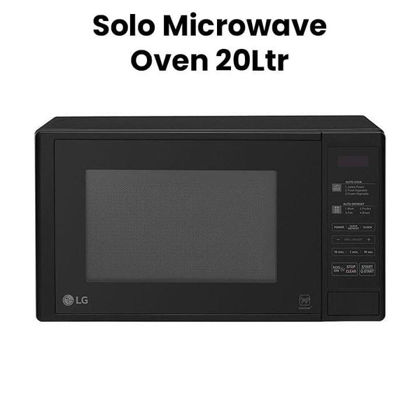 LG | Solo Microwave Oven Supports Multiple Cooking Modes Heating Easy To Use Membrane Control Panel 700W 20L Black | MS2042DB