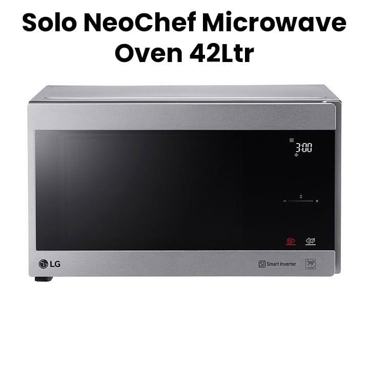 LG | Smart Diagnosis Smog Glass Trim less Design Solo NeoChef Microwave Oven 1200W 42L Silver | MS4295CIS