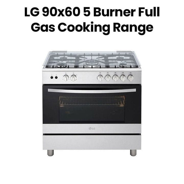 LG | Stainless Steel 5 Burner Full Gas Removable Door Glass Rotisserie Grilling Full Safety System 90x60cm | FA415RMA