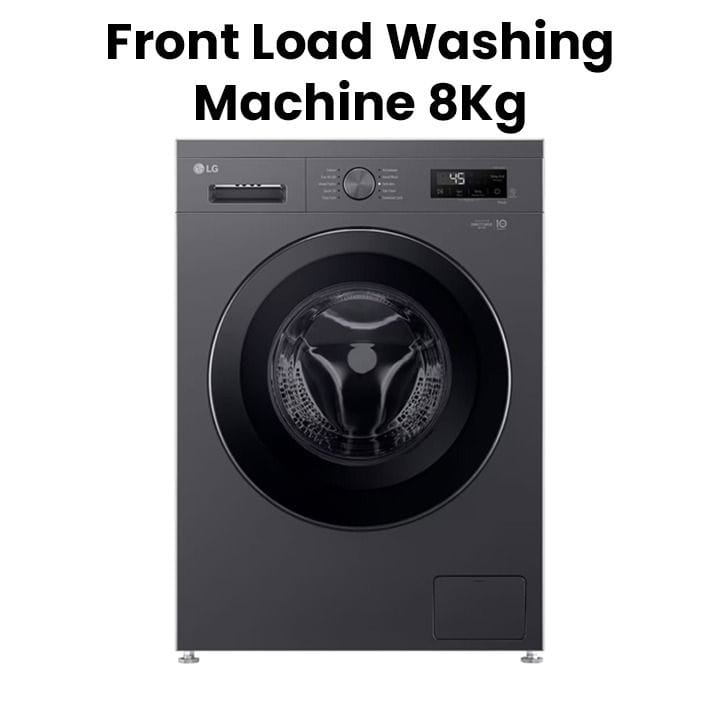 LG | Front Load Washing Machine Made In China Stylish Middle Black Finish Front Load Design Advanced Wash Programs 8Kg Black | F2Y1TYP6J