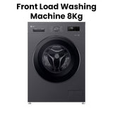 LG | Front Load Washing Machine Made In China Stylish Middle Black Finish Front Load Design Advanced Wash Programs 8Kg Black | F2Y1TYP6J