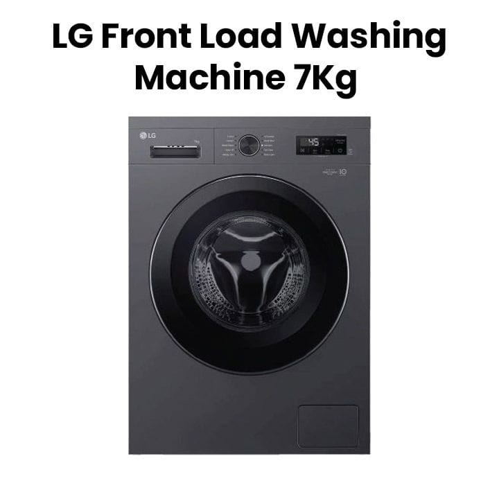 LG | Front Load Washing Machine Advanced Wash Programs Advanced Wash Programs Durable Build Quality Gentle Fabric Care 7Kg Black | F2Y1HYP6J