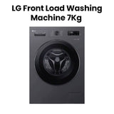 LG | Front Load Washing Machine Advanced Wash Programs Advanced Wash Programs Durable Build Quality Gentle Fabric Care 7Kg Black | F2Y1HYP6J