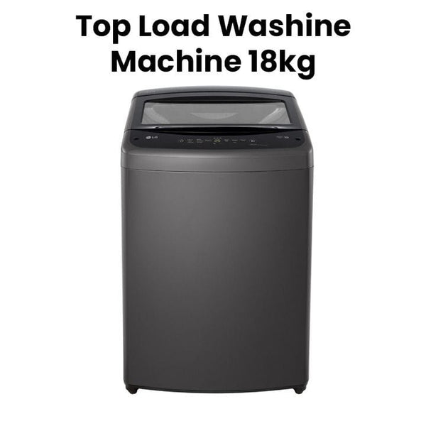 LG | Top Load Washing Machine 18kg Scratch Resistant Soft Closing Door Middle Black | T18V1NDHT2