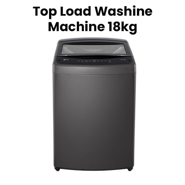 LG | Top Load Washing Machine 18kg Scratch Resistant Soft Closing Door Middle Black | T18V1NDHT2