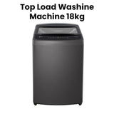 LG | Top Load Washing Machine 18kg Scratch Resistant Soft Closing Door Middle Black | T18V1NDHT2