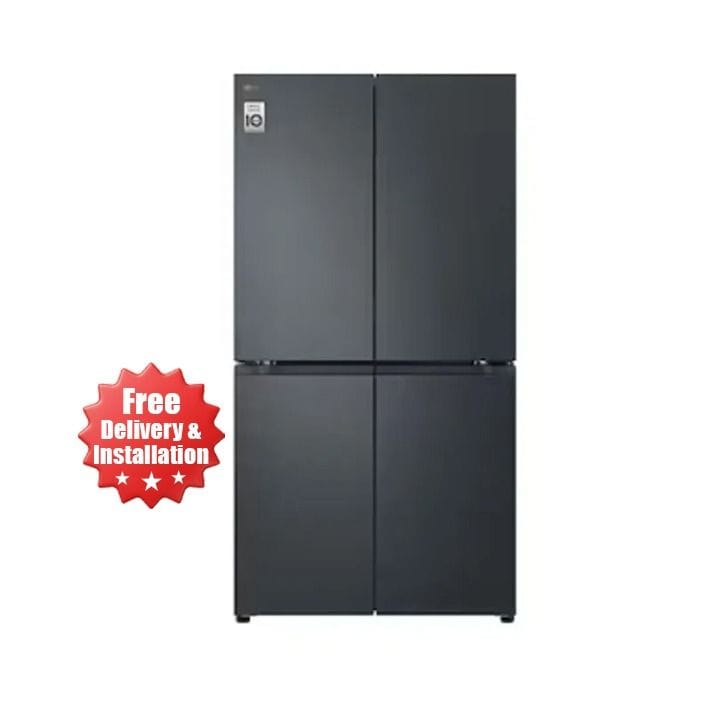 LG | Side-by-Side Refrigerator Inverter Linear Compressor Multi Air Flow System Door Cooling+ Moist Balance Crisper 704Ltrs Black | GR-B34FFCDB