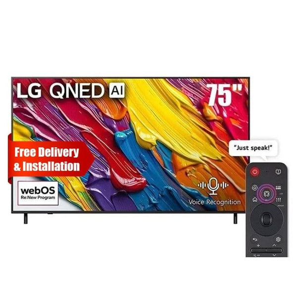LG | 75" QNED AI 4K Smart TV Every Colour Redefined AI Magic Remote AI Voice ID Black | 75QNED70A6A