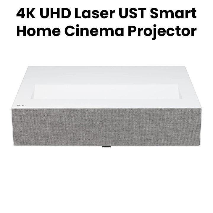 LG | CineBeam 4K UHD Laser UST Smart Home Cinema Projector Ultra Short Throw Laser 4K UHD And 8.3 Mega Pixel White | HU715QW
