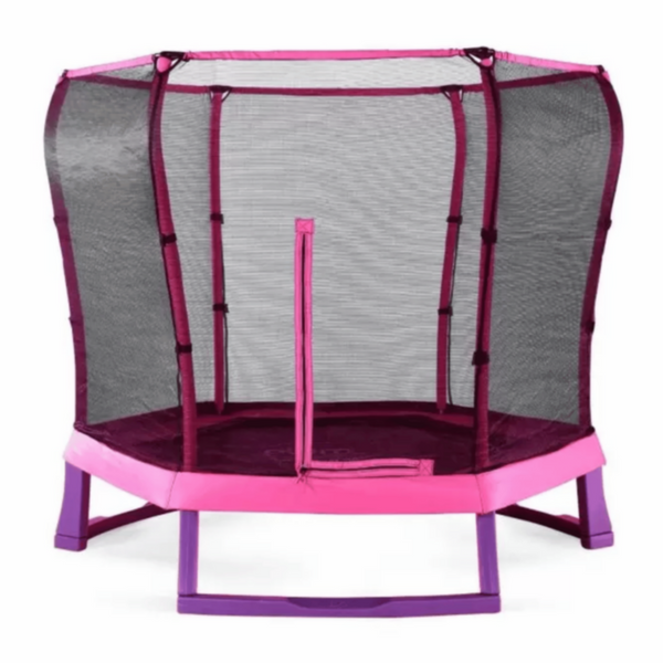 PLUM | 7ft Junior Jumper Trampoline with Enclosure Net Pink | 102502C82