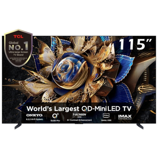 TCL | 115" QD-Mini Led Google TV Xdr 5000 Nits Xdr/144Hz Game Master | 115X955MAX