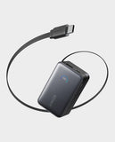 ANKER | Nano 10000mAh Power Bank with Built-In Retractable USB-C Cable Black | A1638H11