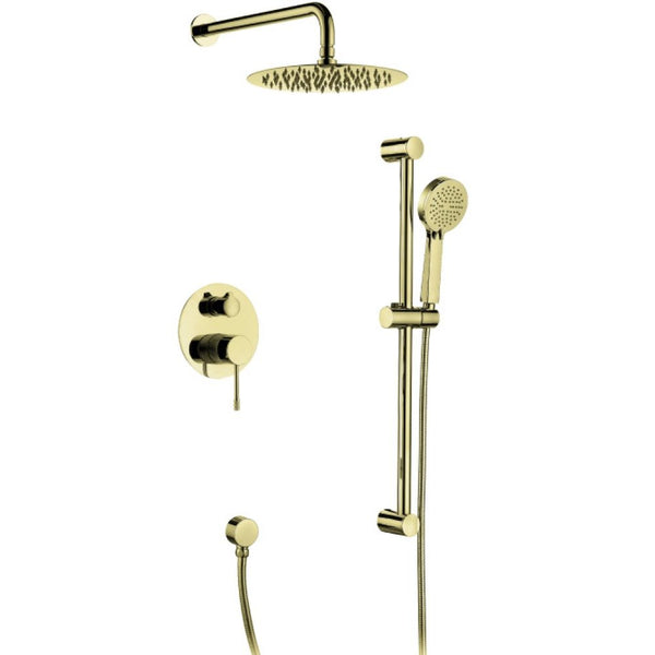 MILANO | Plus Ciro 2 Way Concealed Shower Mixer Set Brushed Brass | 140100100933