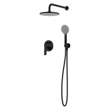 MILANO | Plus Brown 2 Way Concealed Bath Mixer Overhead Shower And Hand Shower Matt Black | 140100100951
