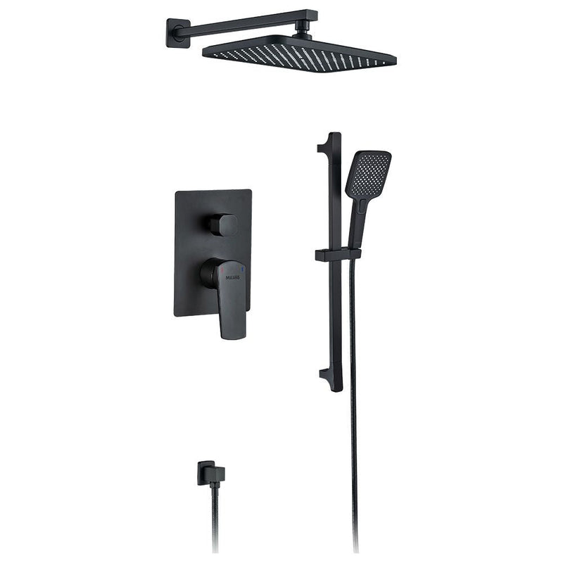 MILANO | Yana Concealed Rain Shower Set Matt Black | 140100100962