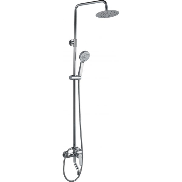 MILANO | Plus Bayz Plus Bath Shower Mixer Complete Set Wall-Mounted Bathroom Faucet with Hand Shower Durable Metal Construction & Modern Sleek Design Chrome | 140100100988