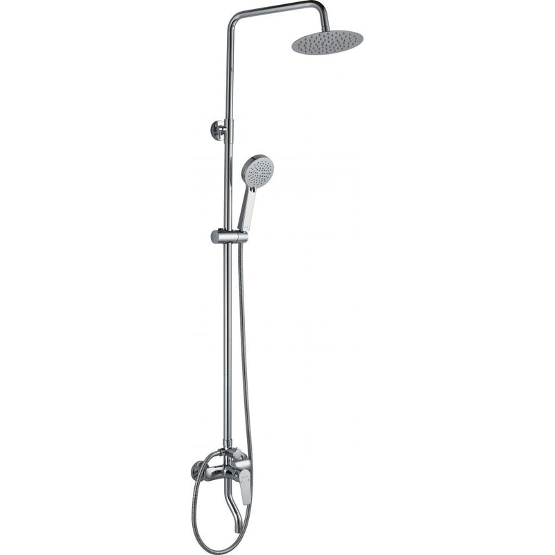 MILANO | Plus Bayz Plus Bath Shower Mixer Complete Set Wall-Mounted Bathroom Faucet with Hand Shower Durable Metal Construction & Modern Sleek Design Chrome | 140100100988