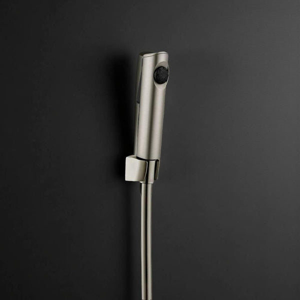 MILANO | Phantom Shattaf Set Brushed Nickel Premium Handheld Bidet Spray Durable Finish Stylish Bathroom Hygiene Accessory | 140100400205