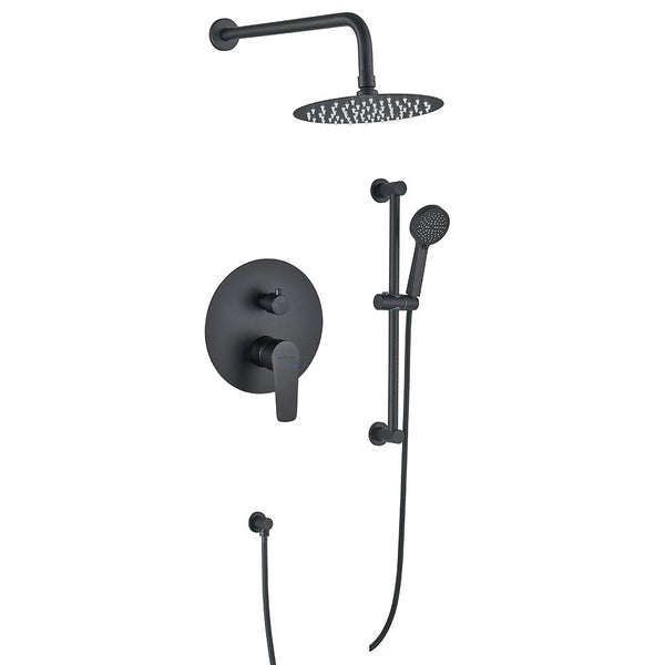 MILANO | Luxe Bayz Two Way Concealed Bath Shower Mixer Complete Set Matt Black | 140100800857