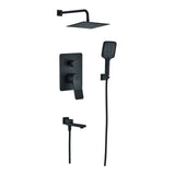 MILANO | Luxe Arc 3 Way Concealed Shower Mixer Complete Set Matt Black | 140101000739