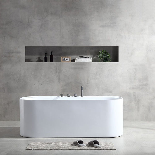MILANO | Viane Freestanding Bathtub 1700 x 800 x 600 Matt Grey Made In China | 140400400161