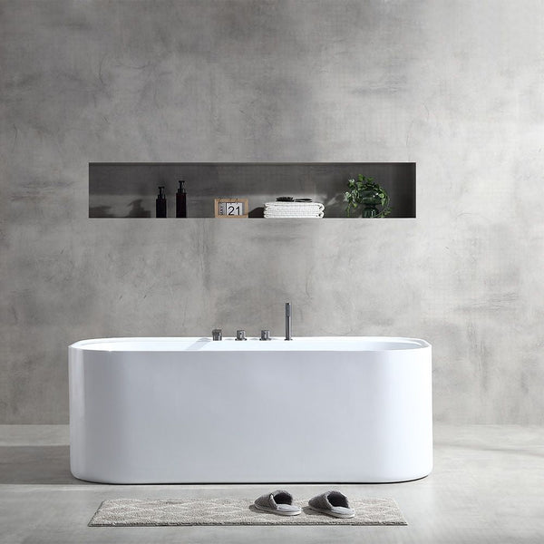 MILANO | Viane Freestanding Bathtub 1700 x 800 x 600 Matt Grey Made In China | 140400400161