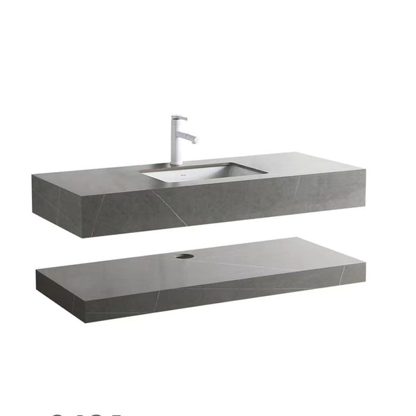MILANO | Plus Faye Marble Sng Under Ctr Basin SJ01 1200 750Mm 2Pcs Set Grey | 140400501226