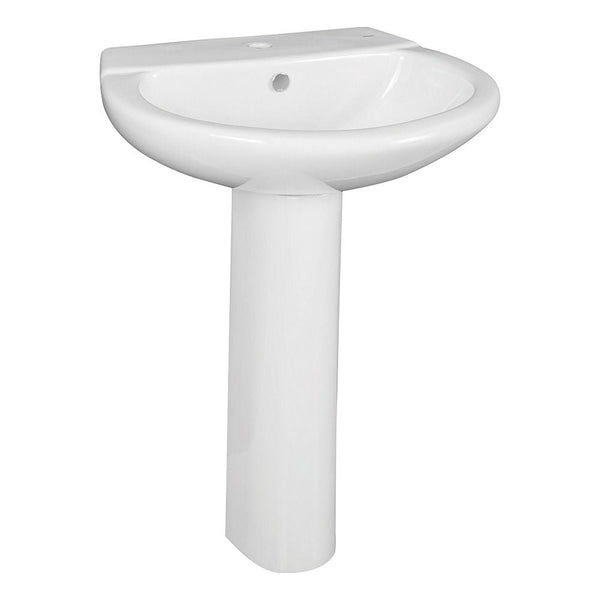 MILANO | Wash Basin With Pedestal 1White 24'' Made In China Kn189 | 140500200152