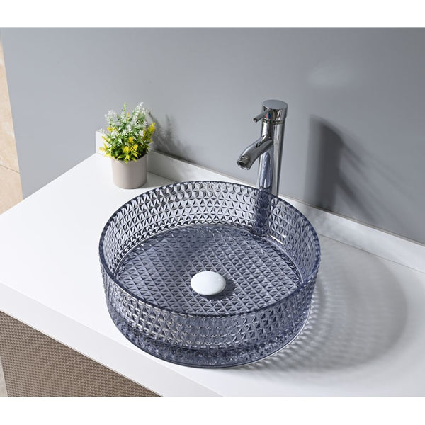 MILANO | Quartz Crystal Above Counter Basin Size 390 390 105Mm  Xh5006  | SKU: 140500201367