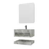 MILANO | Sintered Stone Vanity With Mirror 600x500x250 Model N6029 3 Ctns Set | 142400101275