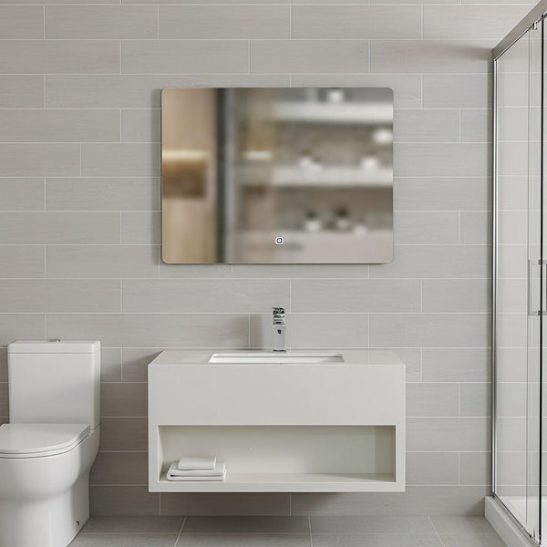 MILANO | Sintered Stone Vanity With Mirror 80x50x40 Model N6080 2 Ctns Set | 142400101277