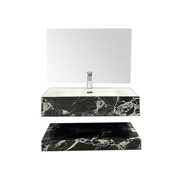 MILANO | Sintered Stone Vanity With Mirror 80x46x20 Model N6036 | 142400101278