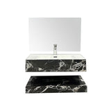 MILANO | Sintered Stone Vanity With Mirror 80x46x20 Model N6036 | 142400101278