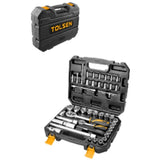 TOLSEN | 45Pcs Industrial Socket Set 1/4-3, 1/2-3| 15142