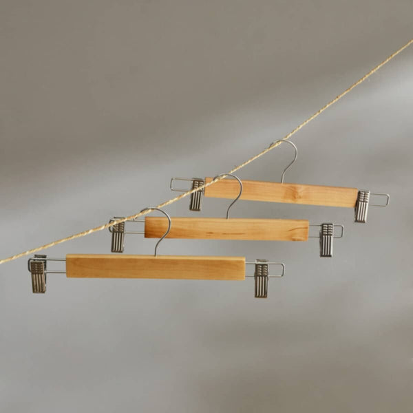 HOMEBOX | Forest 3-Piece Wooden Trouser Hanger Set - 33x12x2.8 cm | 164762519