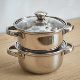 HOMEBOX | Marvel 2-Piece Stainless Steel Casserole with Glass Lid Set - 16 cm | 165762962