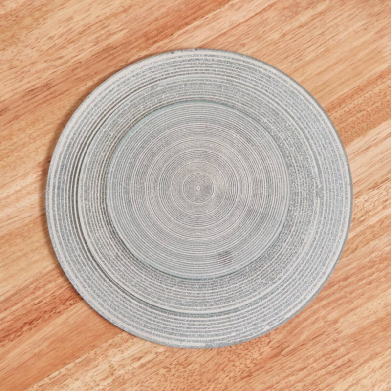 HOMEBOX | Destan 3-Piece Textured Round Glass Decorative Tray Set | 165851731